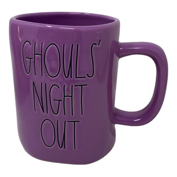 Rae Dunn Mug Purple Halloween “GHOULS' NIGHT OUT Best Friend Witchy Spooky Ghost - Picture 6 of 6